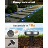 btfarm 4 Pack Solar Lights Outdoor, 8 LED Solar Ground