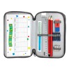Idena 20123 Triple Pencil Case with 3 Zip Compartments Skateboard