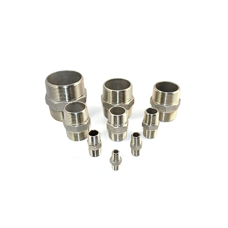 DAN SPEED Hex Nipple 2" Male x 2" Male 304