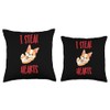 cute corgi i steal hearts Throw Pillow