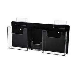Marketing Holders Slatwall Twin Tri Fold Pockets and Vertical Business Card Slot Brochure Boxes Also Use to Hold 8 Ounce Hand Santitizer Bins Trays Organizer Display Racks Holders