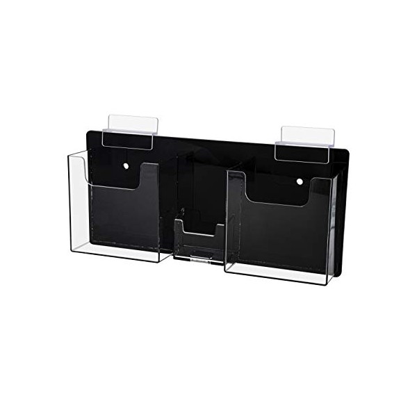 Marketing Holders Slatwall Twin Tri Fold Pockets and Vertical Business
