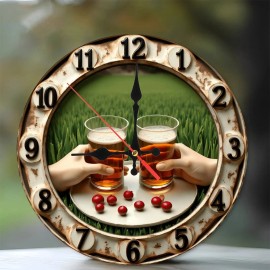 Stable MDF 25x25cm Wood Wall Clock Made from High-Density Materialsheet size: 25*25cm/9.843*9.843inch, color: White