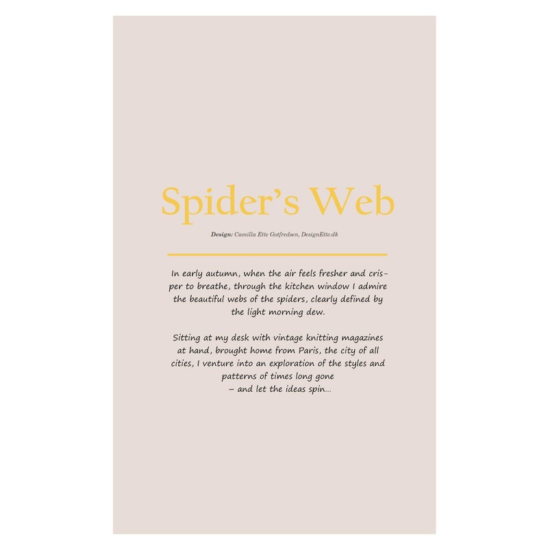 DesignEtte Dänemark 2 x große Spider 's Web Muster Strick-Set,