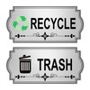 Hepertise Recycle Stickers for Trash Bins - Recycle and trash