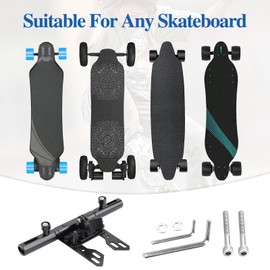 YIBEICO 4 In1 Universal Electric Skateboard Light & Camera Mount Holder for Meepo Exway Isinwheel Caroma and Other Brands, Durable Aluminum Alloy Skateboard Handle Protect Motor DIY Accessories