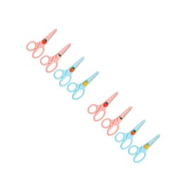 COHEALI 2sets Sturdy Craft Scissors Safe Student Scissors Paper Cutting Adorable Art Multi-function Plastic Stainless Steel 4pcs*2