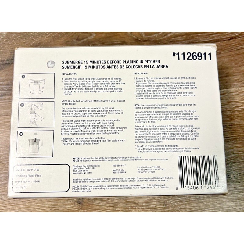 Project Source Replacement for Brita® (and others) Water Pitchers Filte