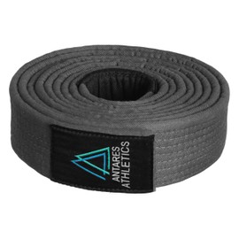 Antares Athletics BJJ Cinturón para hombres y mujeres Jiu Jitsu brasileño con barra de manga de rayas para niños Jiu Jitsu Gi Cinturón, Gris, K2