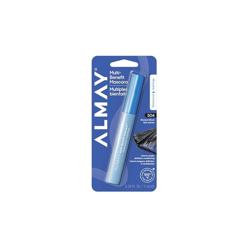 Almay Multi-Benefit Waterproof Mascara, Black, 0.24 Fl. Oz.