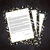 Great Papers! Black And Faux Gold Holiday Letterhead / 80
