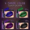 4PCS Halloween Matte Liquid Lipstick Set,Green Blue Black Lip Gloss