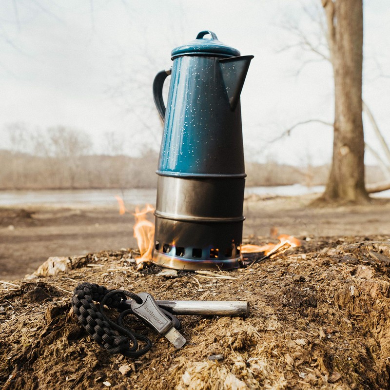 Surviveware Survival Fire Starter with Emergency Whistle, Paracord Handle, and