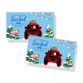 Christmas Buck Buck Bronco You’ve Been Bucked Tags | 50 pk | Holiday Hot Pepper #BuckBuckBronco #BuckYeah Game Attach Cards to Rubber Horse Duck Figurines 2x3.5”