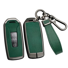 ontto Smart Car Key Case Suitable for VW Touareg EL 2019-2023 Key Case Key Case Key Case Key Fob 3 Buttons Black Green