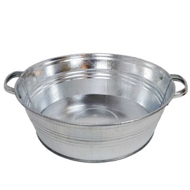 Storm's Gartenzaubereien Zinc Tub, 5 Litres, Round, Waterproof Plant Bowl, Mini Pond