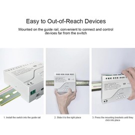 4CH Smart WiFi Wireless Relay Switch Module, USB 5V AC 7-32V, Tuya App Compatible with Alexa & Google Home