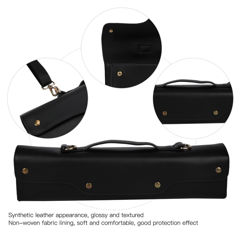 Flute Carrying Bag Hand Synthetic Leather Wind Instrument Storage Case