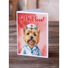 Caroline's Treasures Norwich Terrier Get Well Soon Greeting Cards Pack
