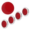 Red Reflector ABS Trim Round Reflective Safety Protection Car Motorcycle