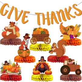 Give Thanks Banner Thanksgiving Banner with Thanksgiving Decorations for Thanksgiving Party Decorations Friendsgiving Party Decorations Friendsgiving Decorations