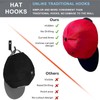 BIUFANTASI Adhesive Hat Hooks for Wall (20-Pack) No Drilling Caps