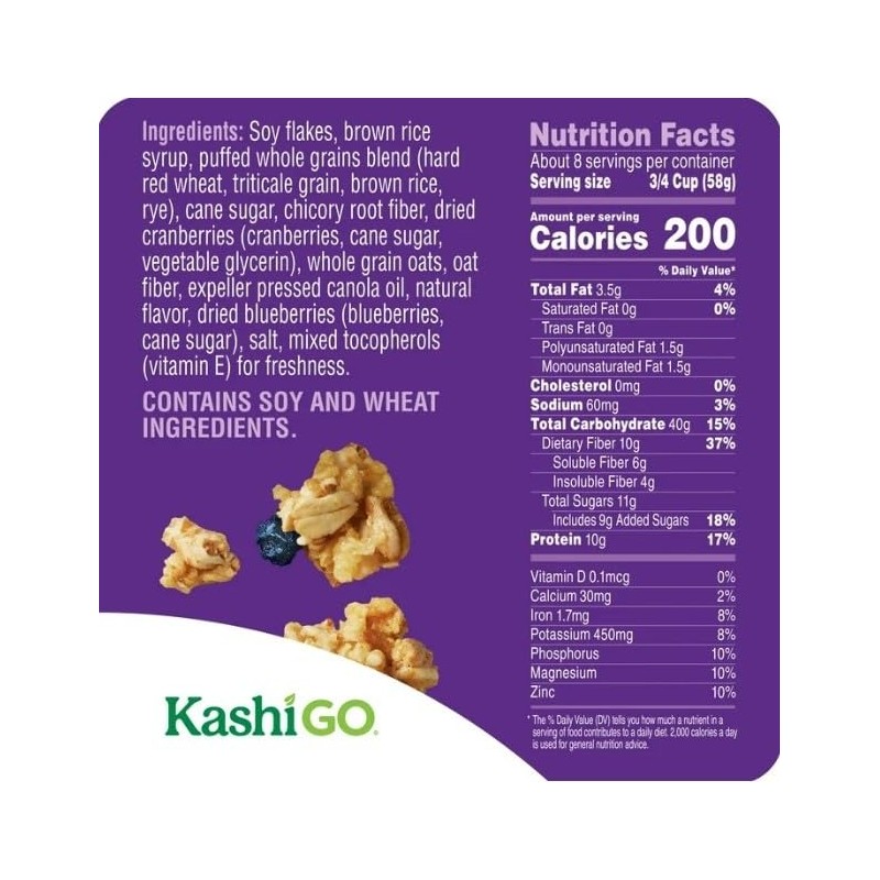 Generic Kashi Go.Cold Breakfast Cereal - Vegan Protein - Fiber