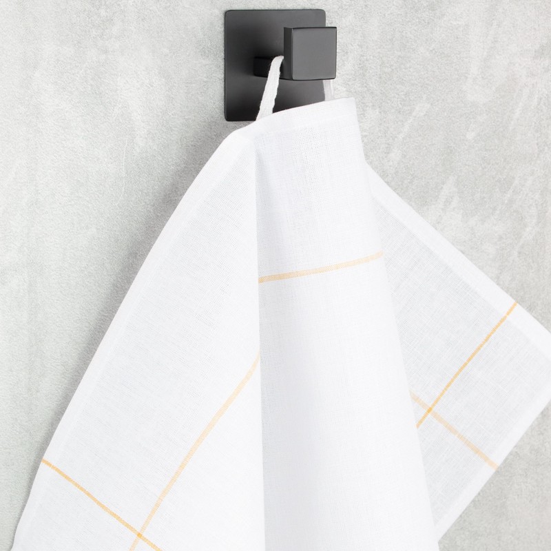 ZOLLNER Set Of 5 Tea Towels, Cotton/Linen, White, Approximately 45