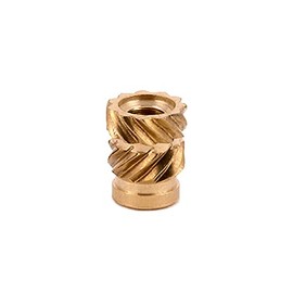 E-Z LOK Threaded Insert for Plastic Straight Flush Brass Thread Inserts 4-40 Pack of 100
