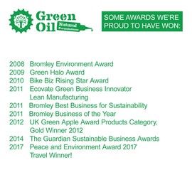 GREEN OIL On Tour Cycle Chain Lube, 30 ml, Pocket Sized, Wet & Dry, Biodegradable, Natural, Eco Friendly, Skin Safe, Free of PTFE PFOA Palm Oil Petroleum, Recycled Refill Bottle, Made in UK - 3 Pack