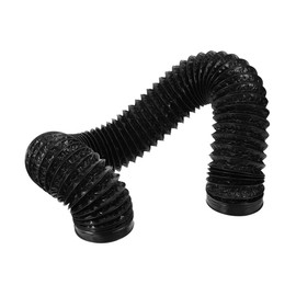 Outanaya Dryer Vent Hose Kit Flexible Foil Ducting with Black PVC Cover Efficient Airflow for Standard Dryers Easy Installation and Ventilation Performance