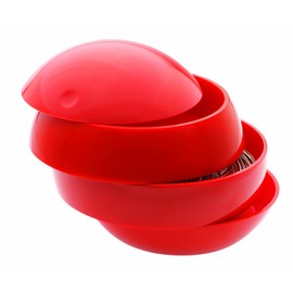 Spirella Bowl Shiny ABS Beauty Tidy Box, Red