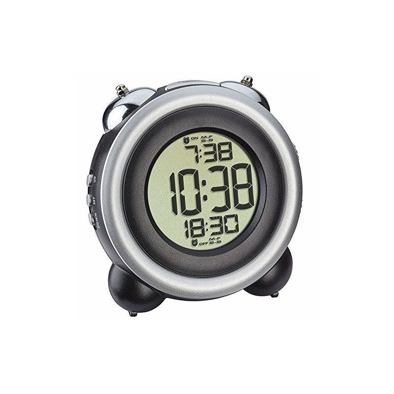 TFA Dostmann Digital Bell Alarm Clock, 60.2016.01, with Two Alarm
