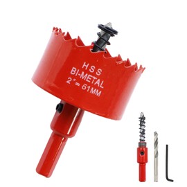 generic 2 inch Hole Saw for Recessed Light,51mm Handy Hole Saw,2'' Hole Saw with Arbor for Can Light,1 inch Cutter Depth Bi-Metal Hole Cutter for Wood,Drywall and PVC Boards(2 inch)