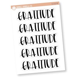 Gratitude Header Stickers, Dashboard Pages, Dash Board Notes, Goal Setting Planner Stickers (S-112-B)