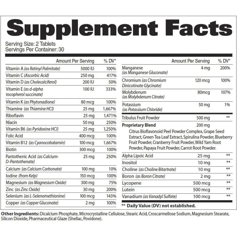 Gat Mens Multi Test Multivitaminico Testoterone Tabletas Sabor