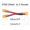 XT60 Parallel Battery Y-type Distribution Cables,1 Male to 2 Female