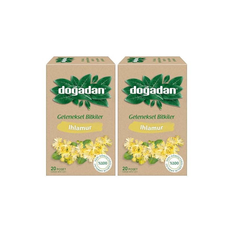 Dogadan Ihlamur (Linden Herbal Tea) 20 Tea Bags, Pack of