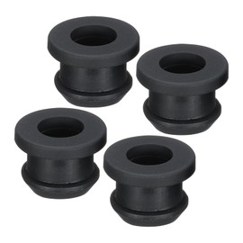 QUARKZMAN 4pcs Snap Rubber Grommet Connector Mounting Diameter 10.5mm ID 7.5mm Seal Anti Scratch for Electrical Box Cable Tube Black