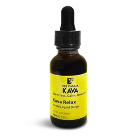 Fiji Vanua Kava Relax™, Pure Kava Kava Supplement with Soothing Properties, Infused with California Poppy, Hops, Skullcap & Passionflower, Liquid Drops to Calm and Unwind