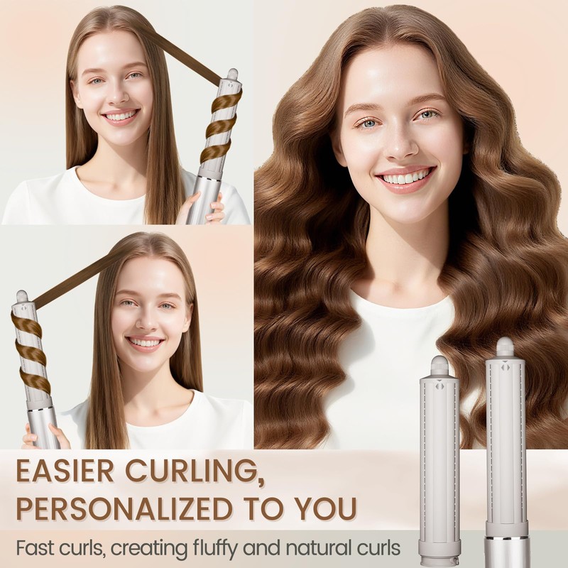 Chivixe 1.6in Long Hair Curling Barrel Attachment for Shark FlexStyle,