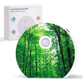 PHYSEN Bird Chirping Soundbox Toilet Motion Sensor Box, Natural Sounds Bird Chirping Soundbox with Wall Mount, Forest Motif, 9 Bird Song with Forest Source, Stream Whispers, Campfire, Sea