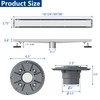 Neodrain 24-Inch Brushed Linear Shower Drain, 2-in-1 Flat & Tile