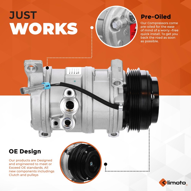 Klimoto A/C Compressor | Compatible With Nissan Versa 07-11, Cube