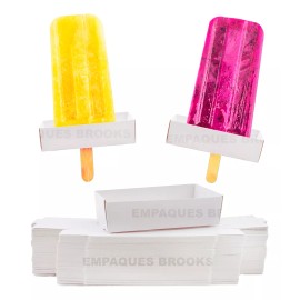 Brooks MX 200pz Porta Paleta De Hielo  Base De Cartón Helado Blanca