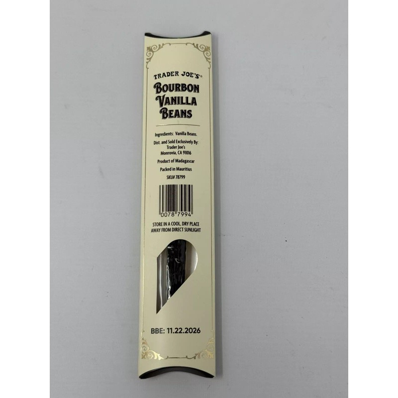 Trader Joe’s Bourbon Vanilla Beans Bourbon Infused Exp 11.22.26 NIB