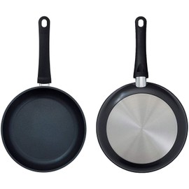 KUHN RIKON Easy Induction Aluminium Bratpfanne antihaftbeschichtet, induktion, 18 cm, schwarz, 18 Centimeters cm