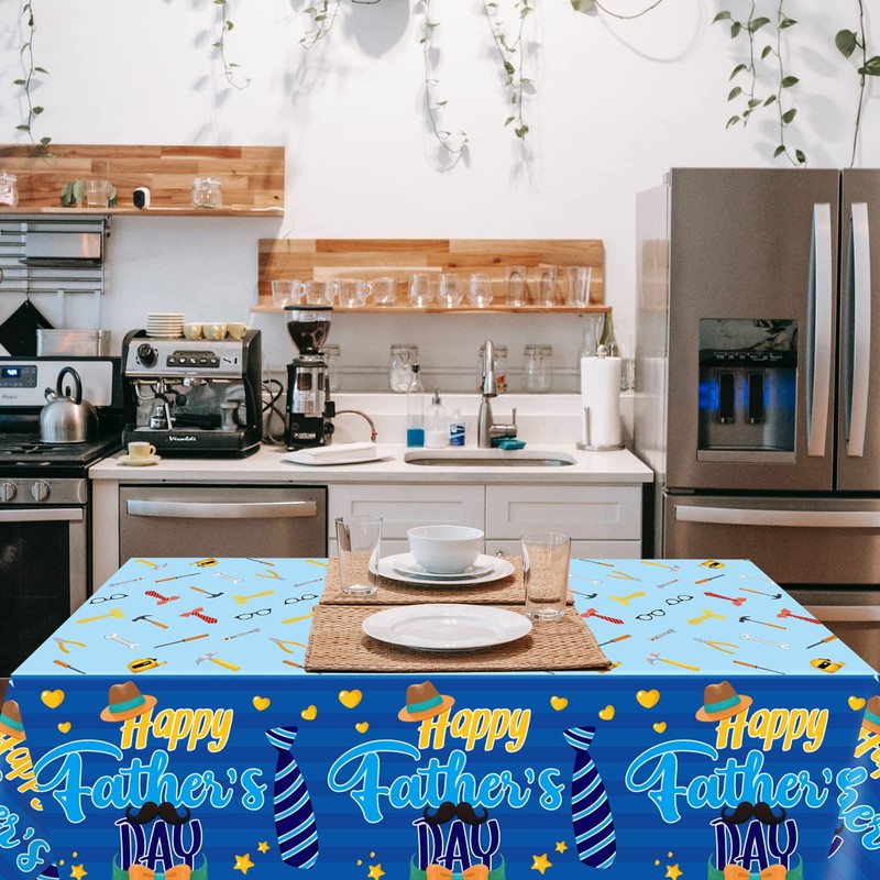 Fathers Day Tablecloth 3 Pack Plastic Happy Father’s Day Decorations
