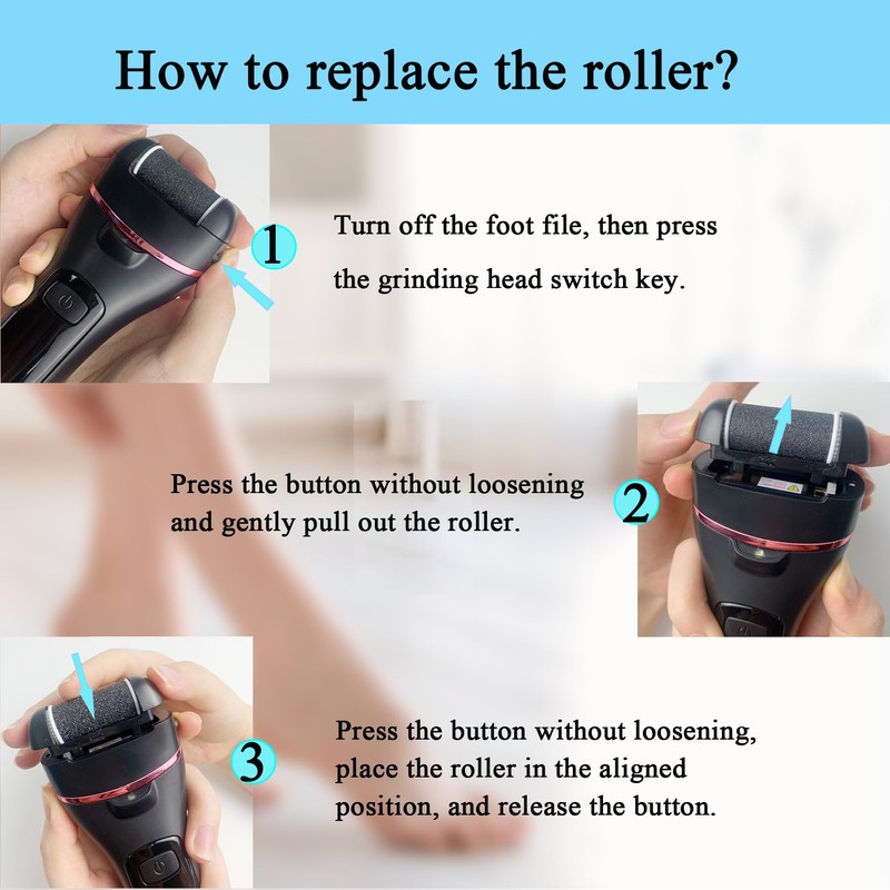 CIVYPRO Extra Coarse 3 Refill Rollers for Electric Feet Callus