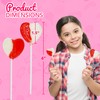 4E's Novelty 38 Pack Heart Shaped Lollipops, Strawberry and Cream